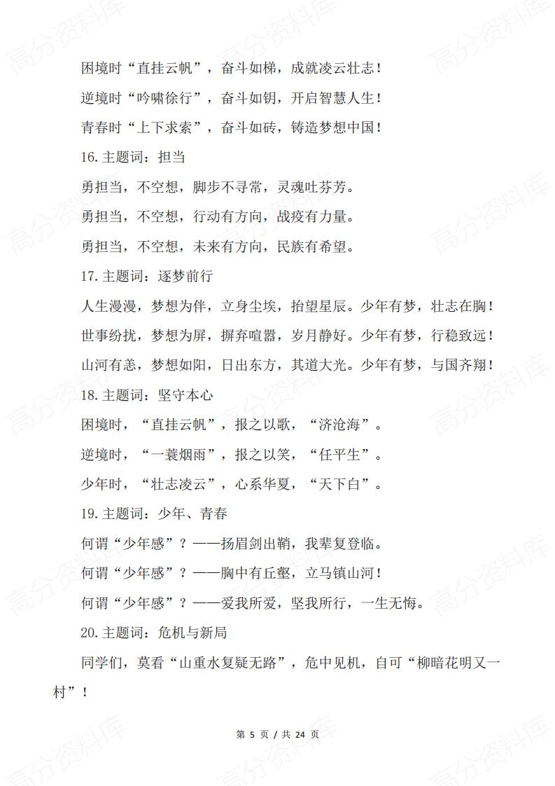 高中语文-86个主题议论文作文分论点插图高中语文4