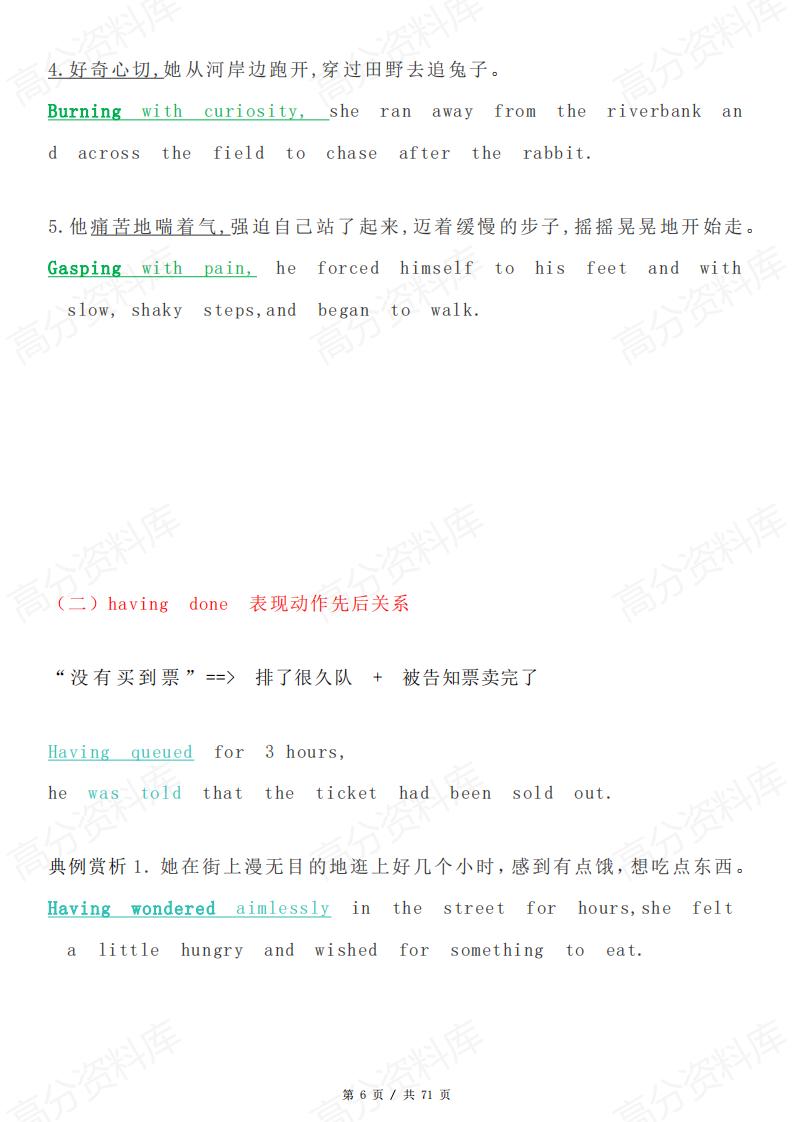 高中英语-高考英语读后续写的开头结尾和续写高分句式整理插图高中英语5