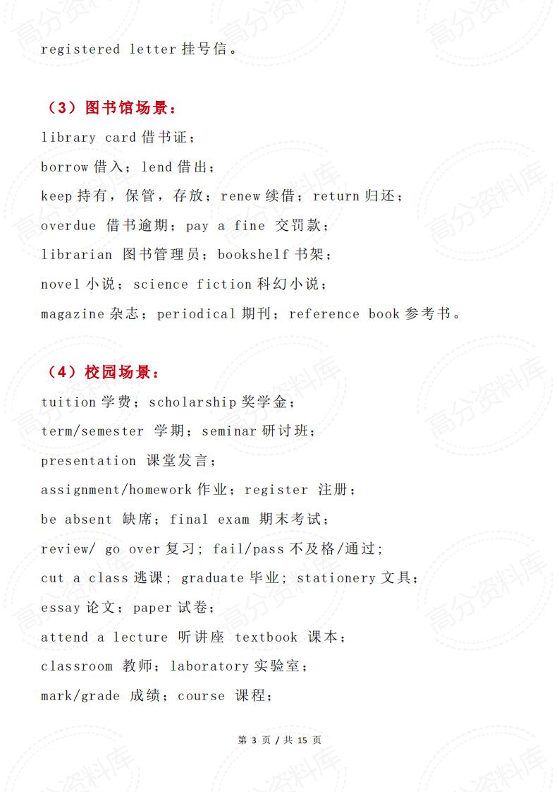 高中英语-21个场景6000个英语词汇总结插图高中英语2