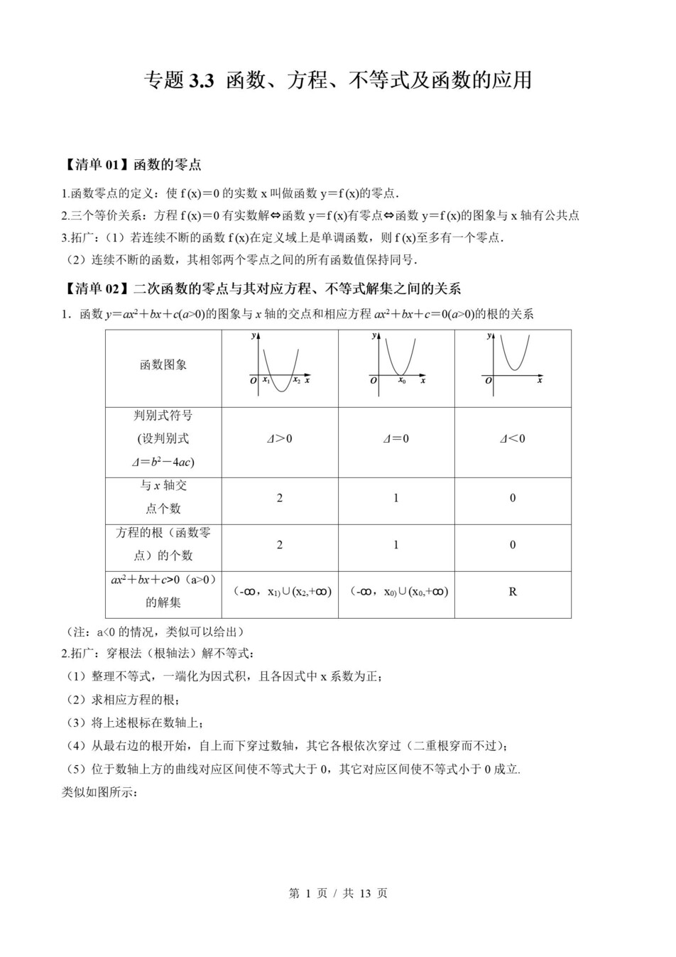 高中数学 | 高一上期末考点梳理知识清单人教B版插图高中考点专项3