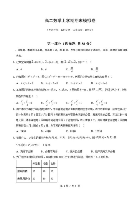 高中数学 | 高二上期末考点梳理知识清单北师大版插图高中考点专项7