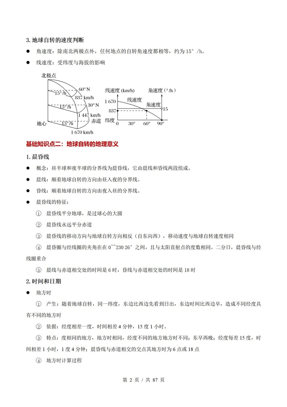 高中地理 | 高二上期末考点梳理知识清单鲁教版插图高中考点专项4