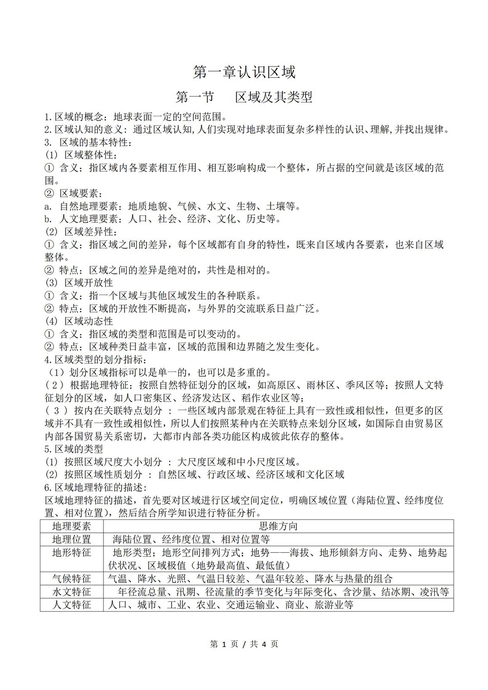 高中地理 | 高二上期末考点梳理知识清单湘教版插图高中考点专项3