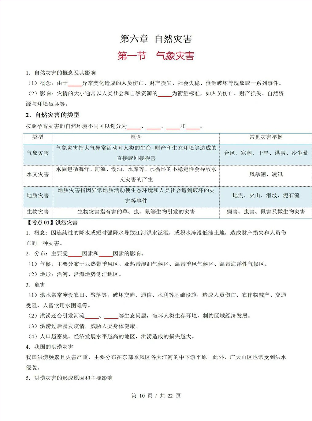 高中地理 | 高一上期末考点梳理知识清单人教版插图高中考点专项6
