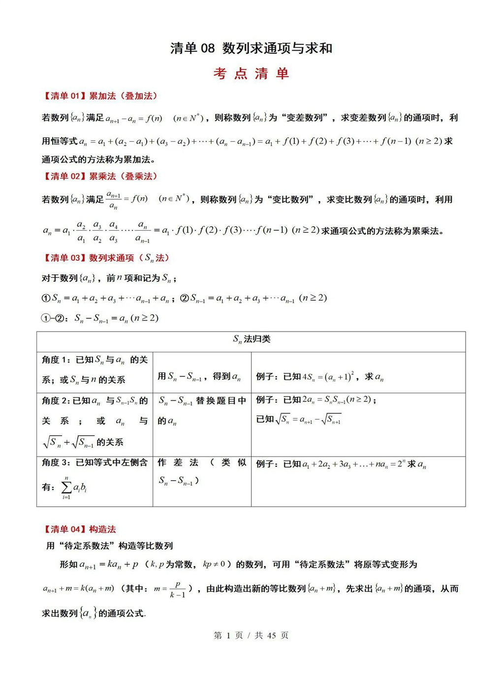 高中数学 | 高二上期末考点梳理知识清单人教版插图高中考点专项6