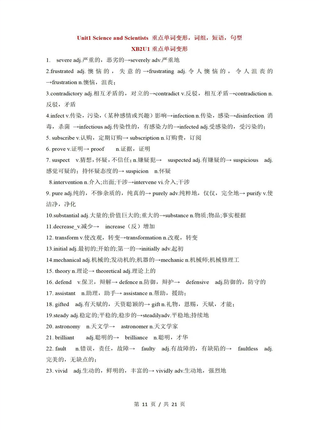 高中英语 | 高二上期末考点梳理知识清单人教版插图高中考点专项4