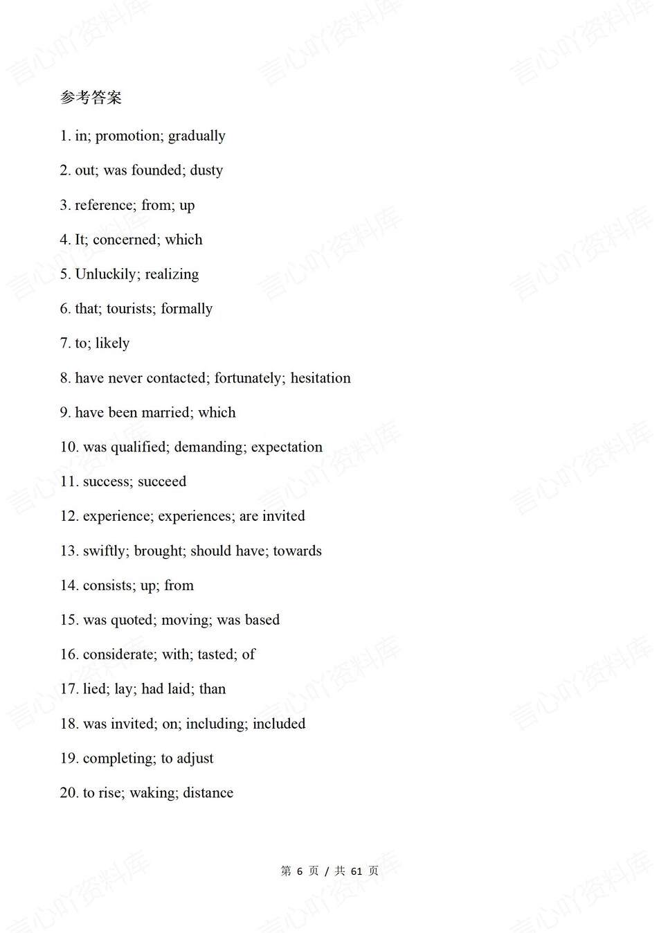 高中英语-填空练习200句填空记忆词汇含翻译插图高中英语3