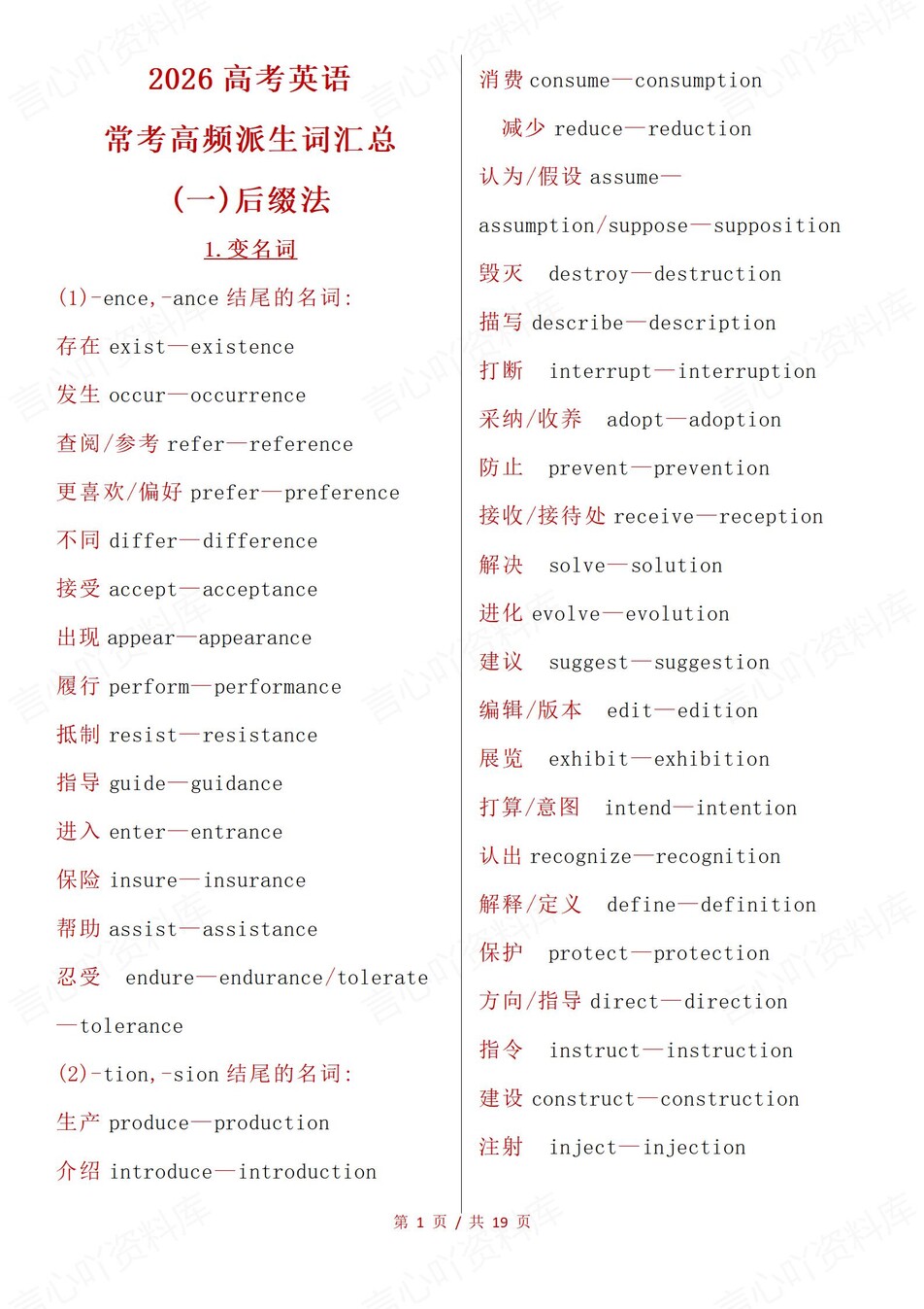 高中英语-派生词高频常见派生词汇总插图高中英语1