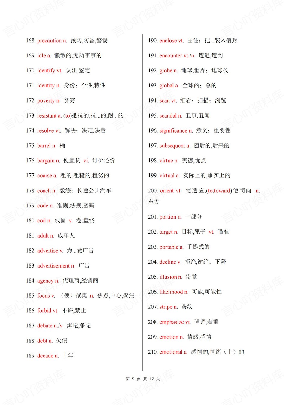 高中英语-高频词汇690个常见词汇必背插图高中英语3