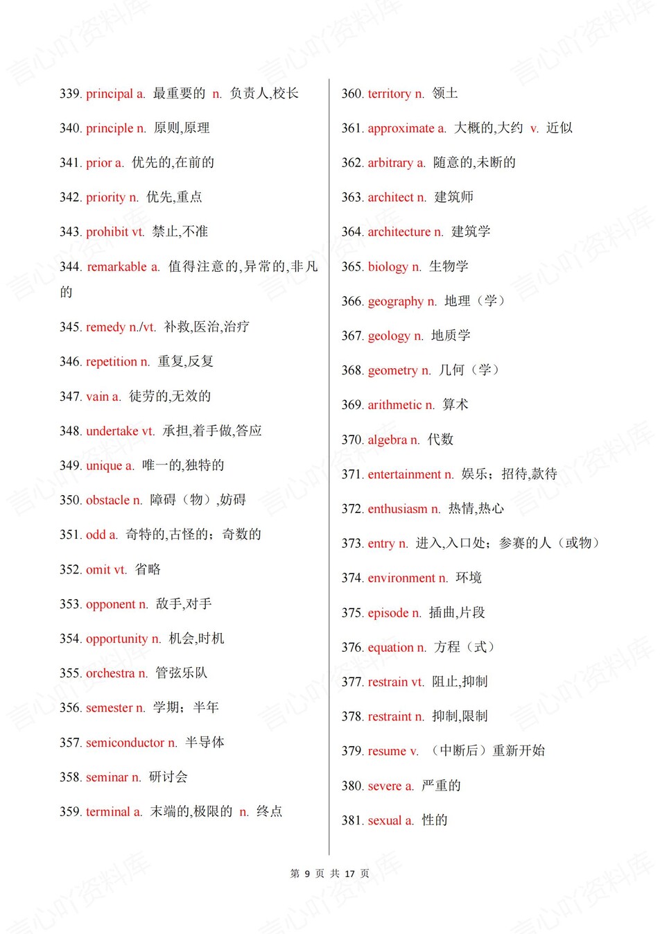 高中英语-高频词汇690个常见词汇必背插图高中英语5