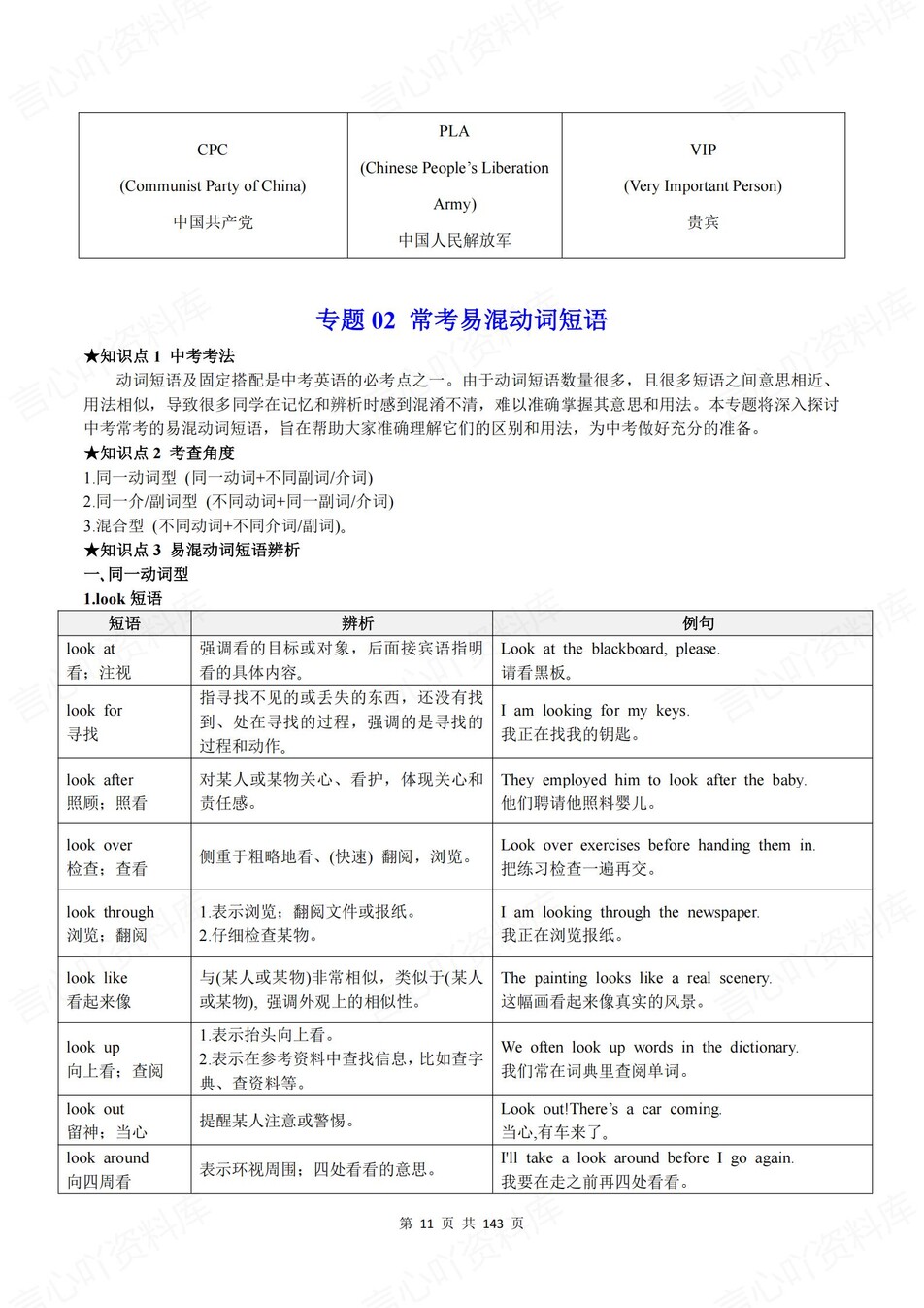 初中英语-新版中考16大专题知识梳理中考专项复习归纳插图初中英语7