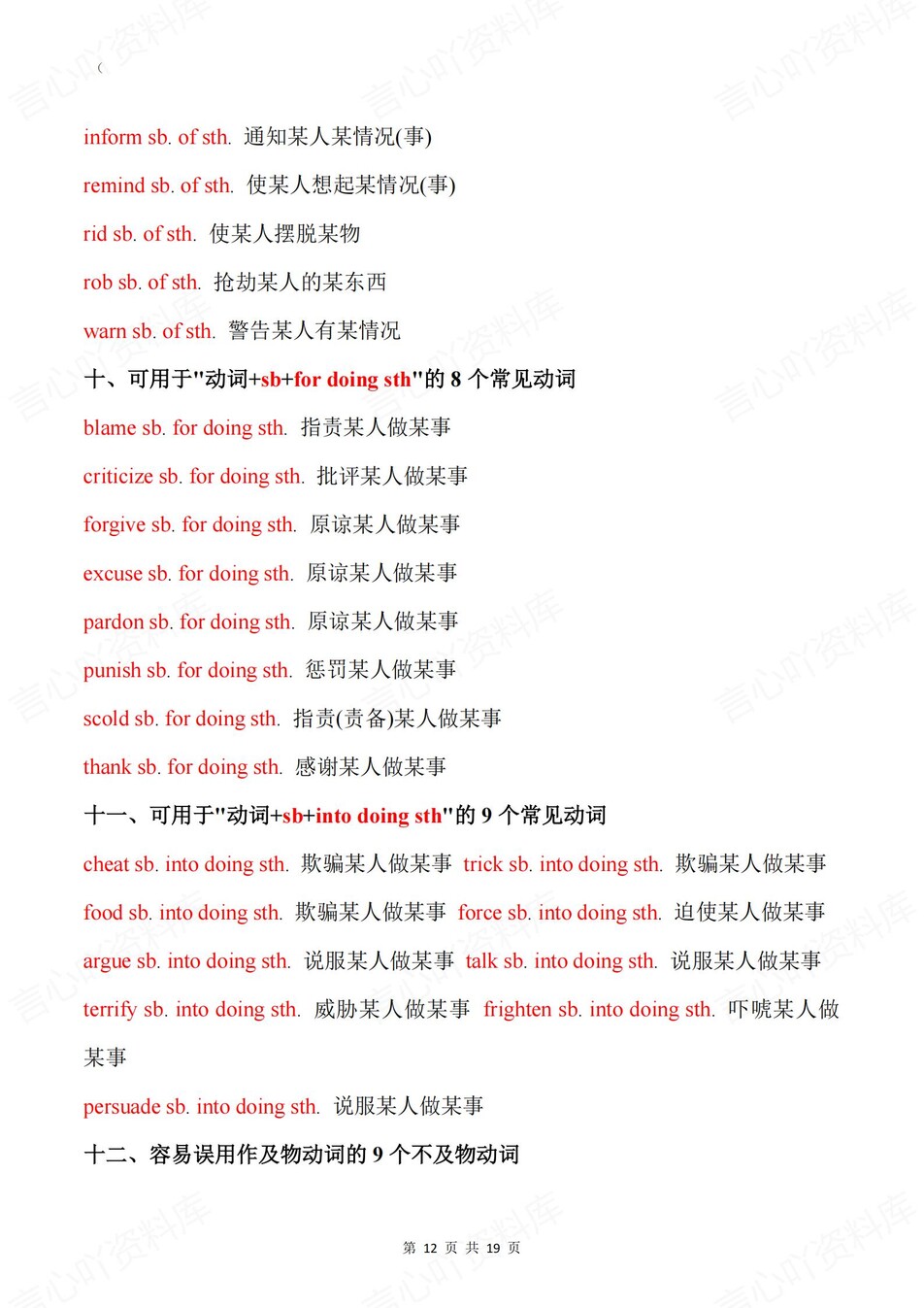 高中英语-固定搭配23个分类专题汇总插图高中英语6