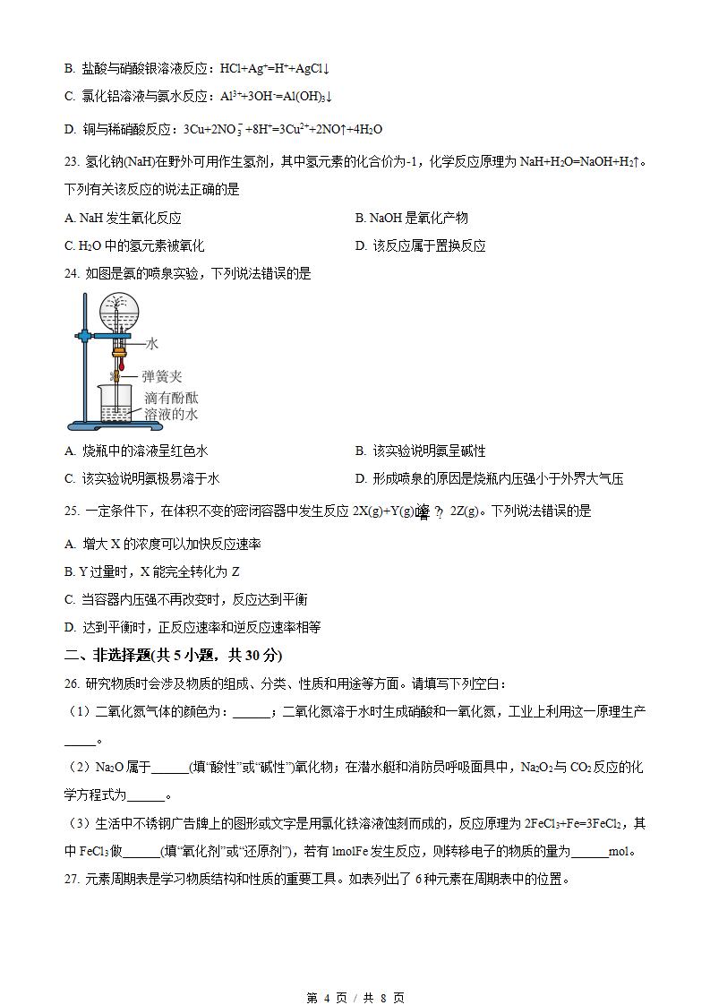 河南省2021年高中学业水平合格性考试化学真题试卷答案解析学考会考春考高考01插图历年学考真题2