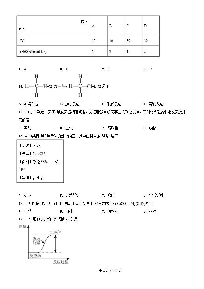 海南省2021年高中学业水平合格性考试化学真题试卷答案解析学考会考春考高考插图历年学考真题1