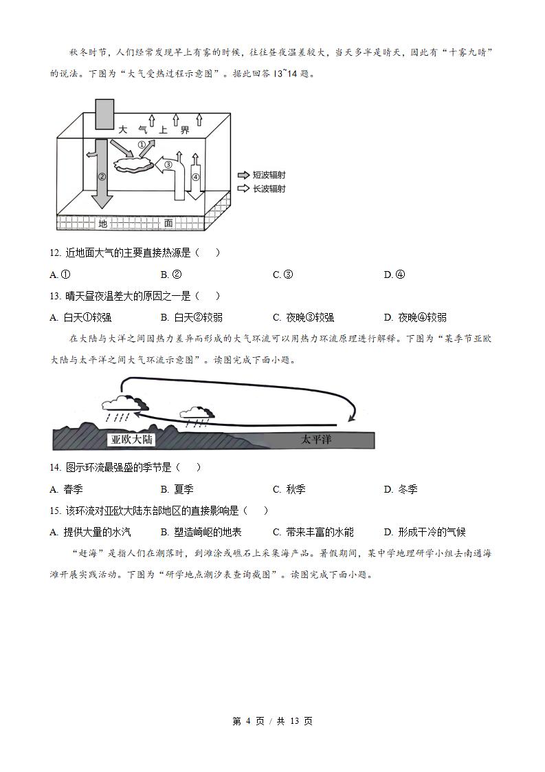 江苏省2022年高中学业水平合格性考试地理真题试卷答案解析学考会考春考高考插图历年学考真题2