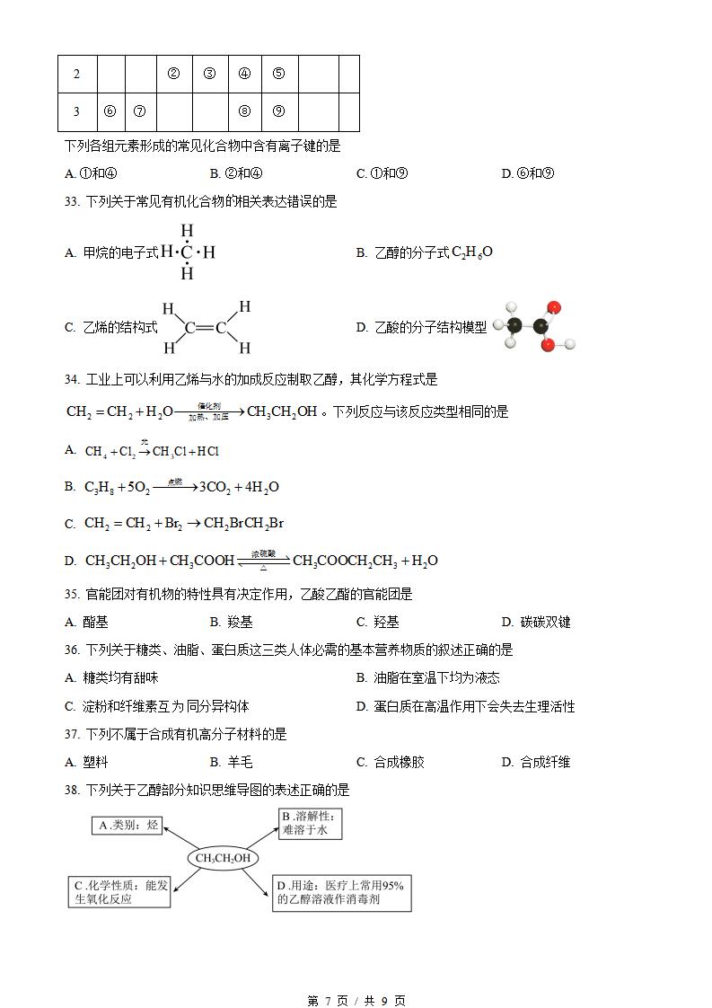 辽宁省2023年高中学业水平合格性考试化学1月真题试卷答案解析学考会考春考高考插图历年学考真题4