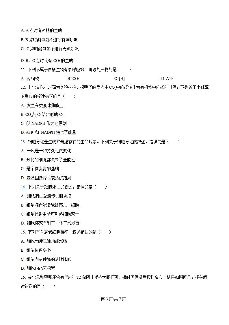 山东省2023年高中学业水平合格性考试生物夏季真题试卷答案解析学考会考春考高考插图历年学考真题1