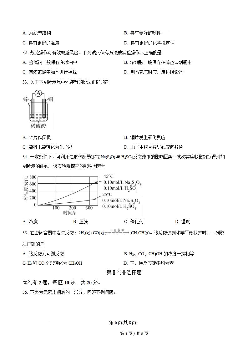 海南省2024年高中学业水平合格性考试化学真题试卷答案解析学考会考春考高考插图历年学考真题4