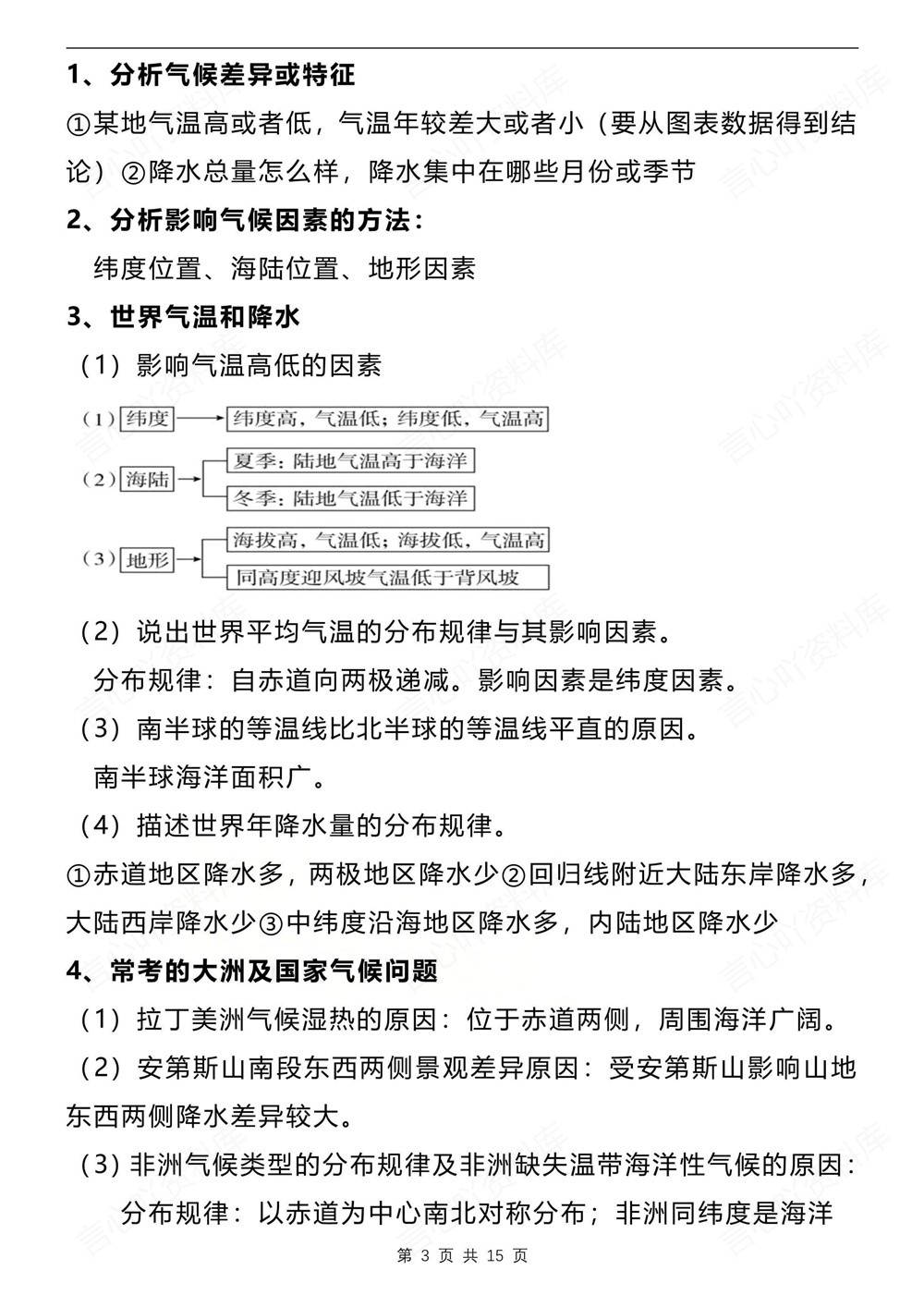 初中地理-中考汇编综合题12个技巧方法中考专项专题复习插图初中地理3