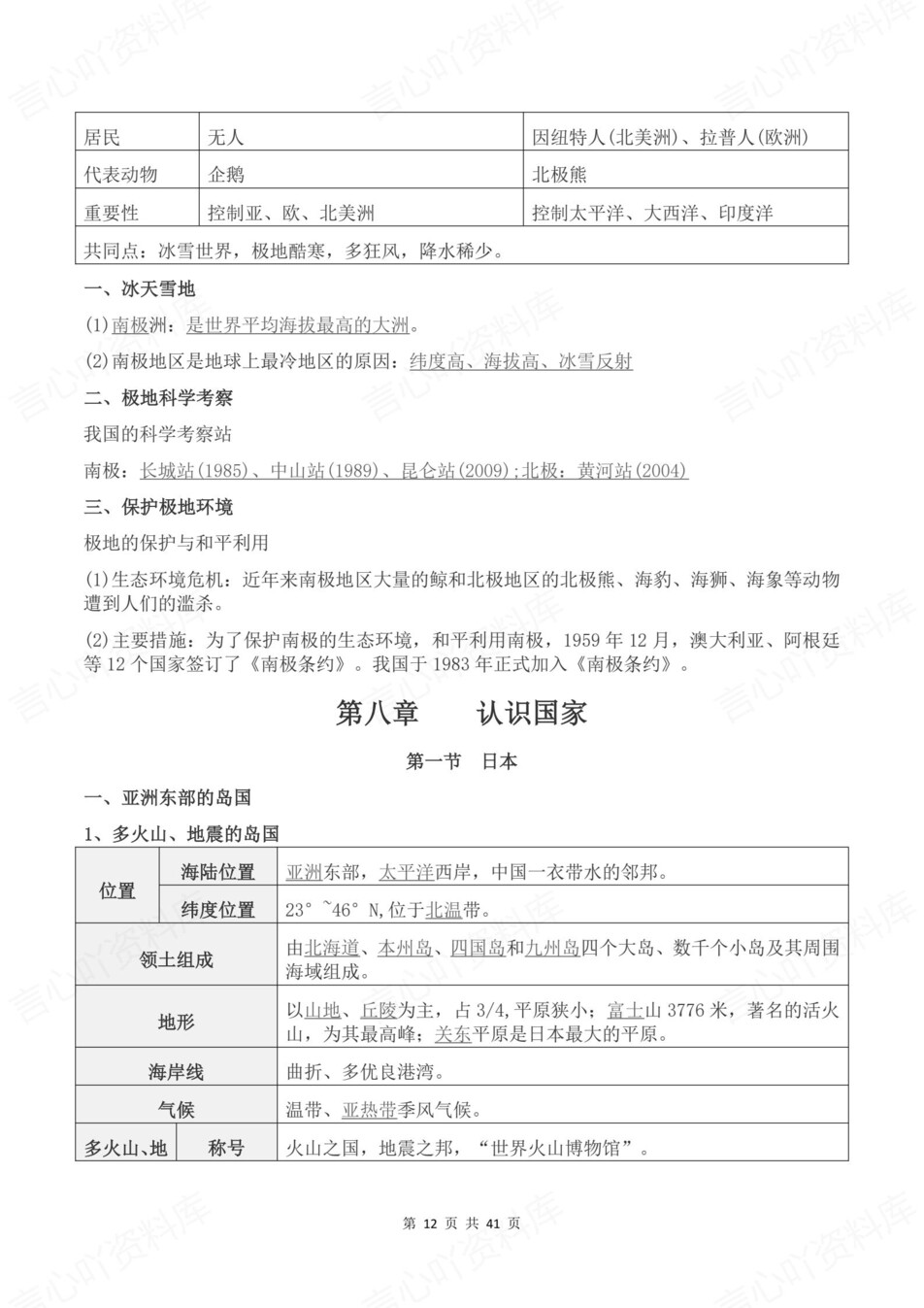 初中地理-八年级下章节知识点归纳总结新教材初二下册中图版插图初中地理5