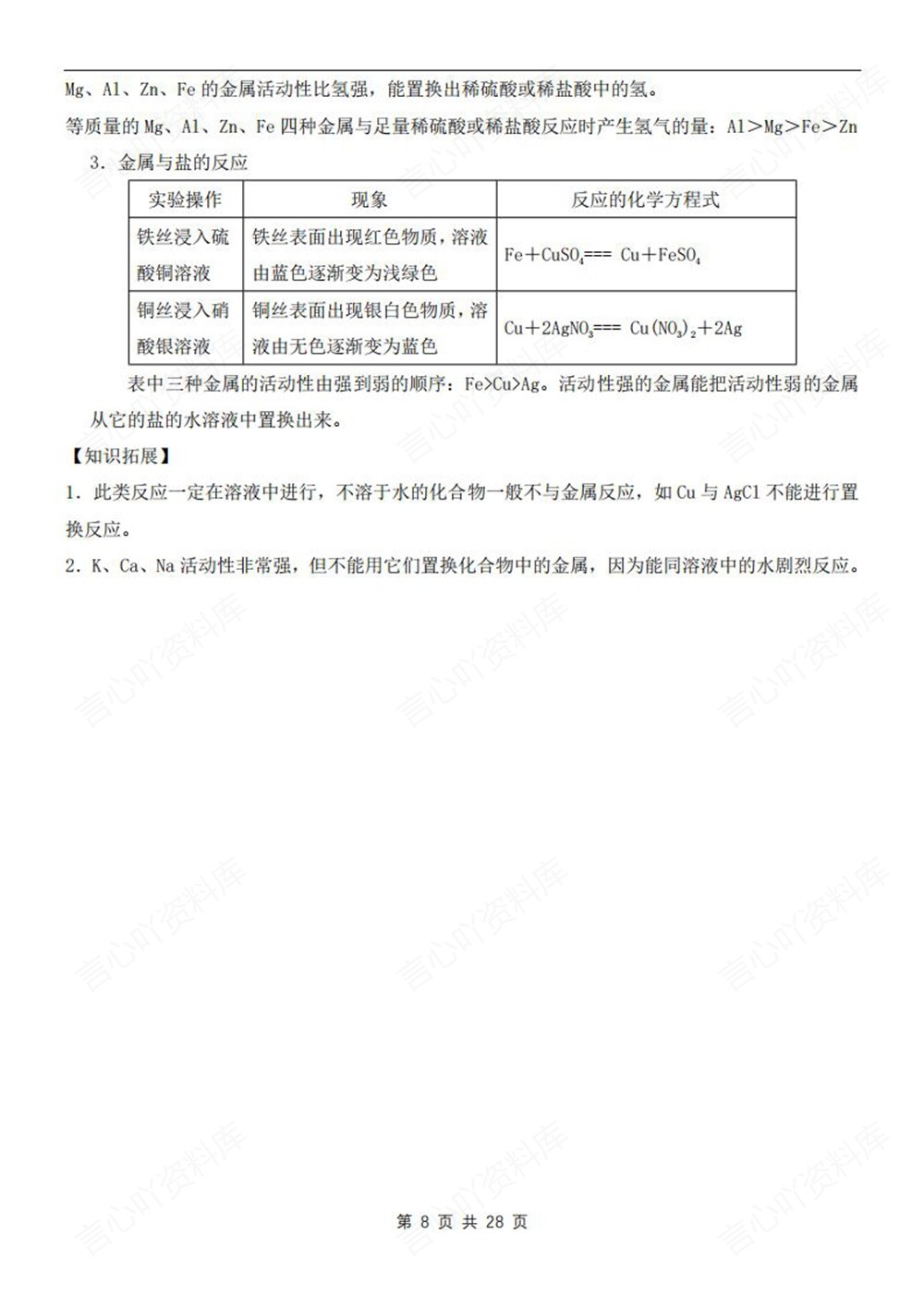 初中化学-新版中考知识考点专题汇总中考知识专项梳理插图初中化学5