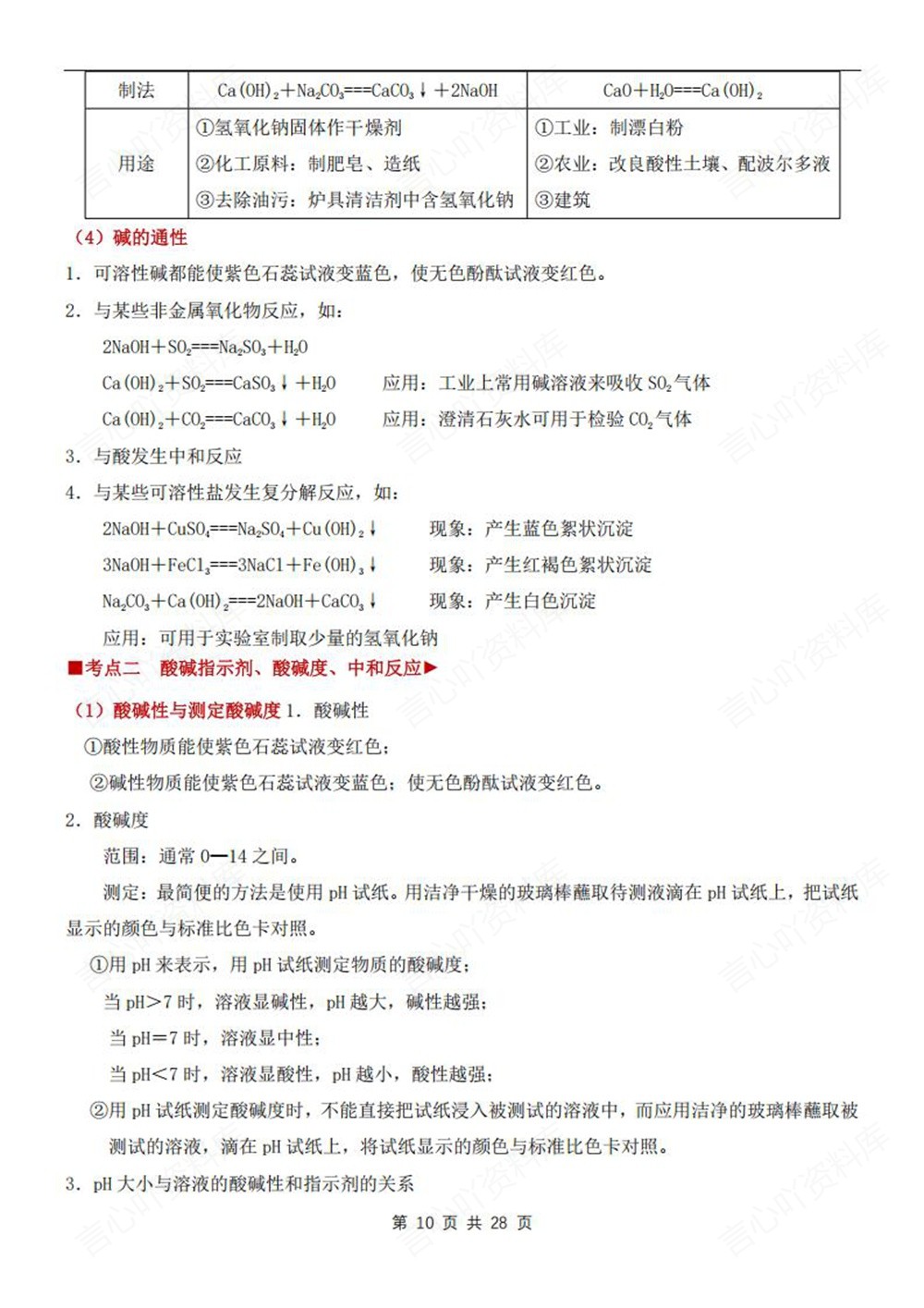 初中化学-新版中考知识考点专题汇总中考知识专项梳理插图初中化学6