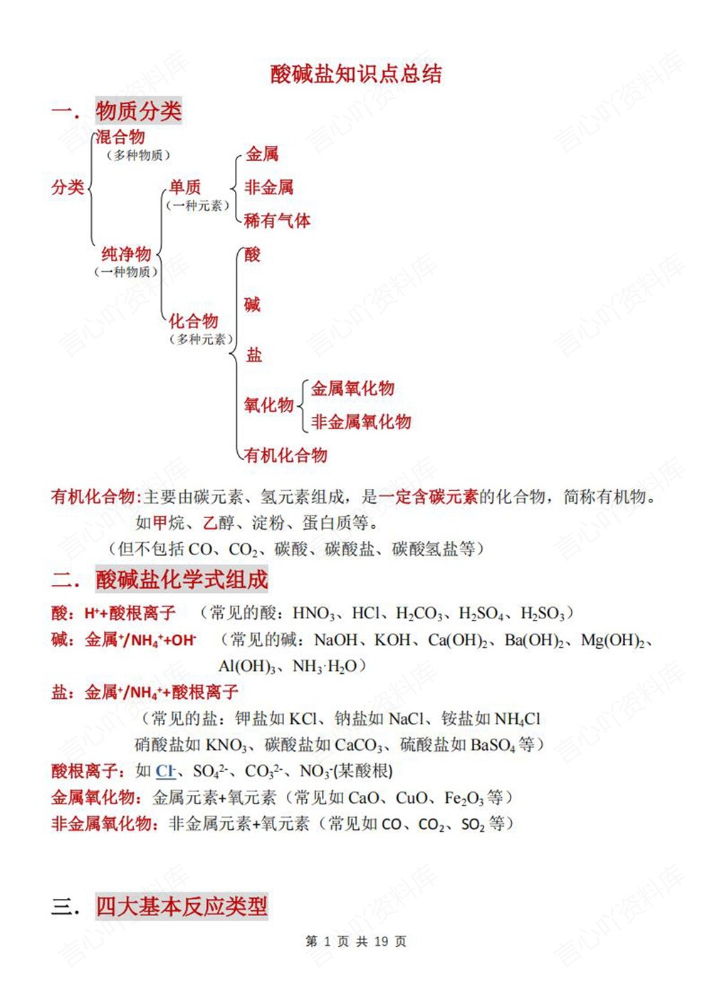 初中化学-新版中考酸碱盐专项梳理归纳中考知识专项梳理插图初中化学1