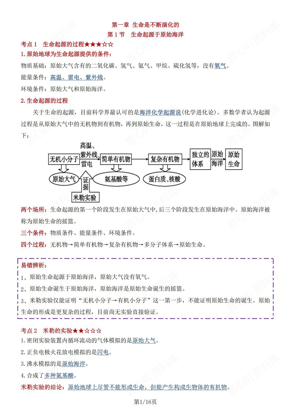 初中生物-八年级下济南版单元重点知识梳理新版初二下册插图初中生物1