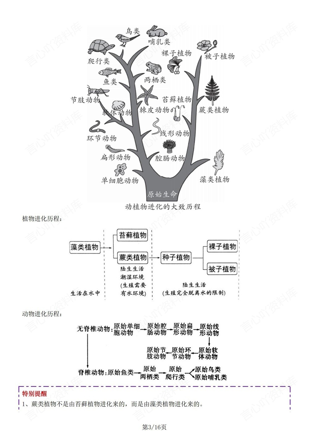 初中生物-八年级下济南版单元重点知识梳理新版初二下册插图初中生物3