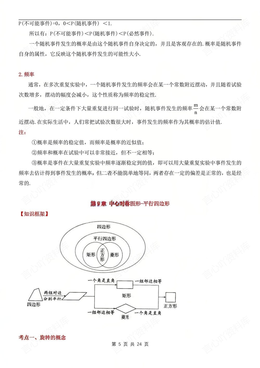 初中数学-八年级下苏科版57个常考知识考点新版初二下册插图初中数学5