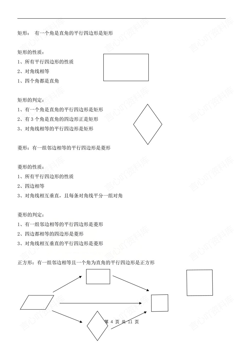 初中数学-八年级下苏科版单元知识总结梳理新版初二下册插图初中数学4