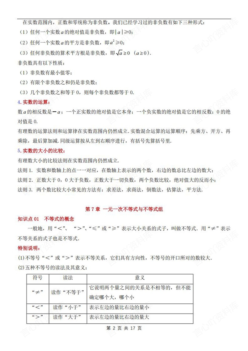 初中数学-七年级下沪科版单元知识总结归纳新教材初一下册插图初中数学2