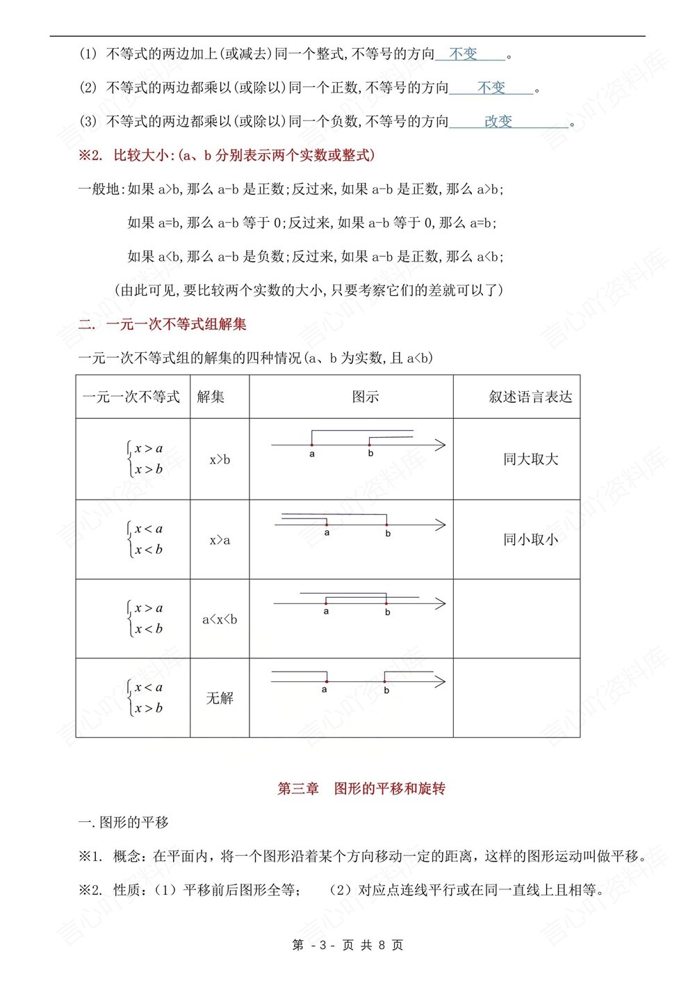 初中数学-八年级下北师大版单元知识总结归纳新版初二下册插图初中数学3