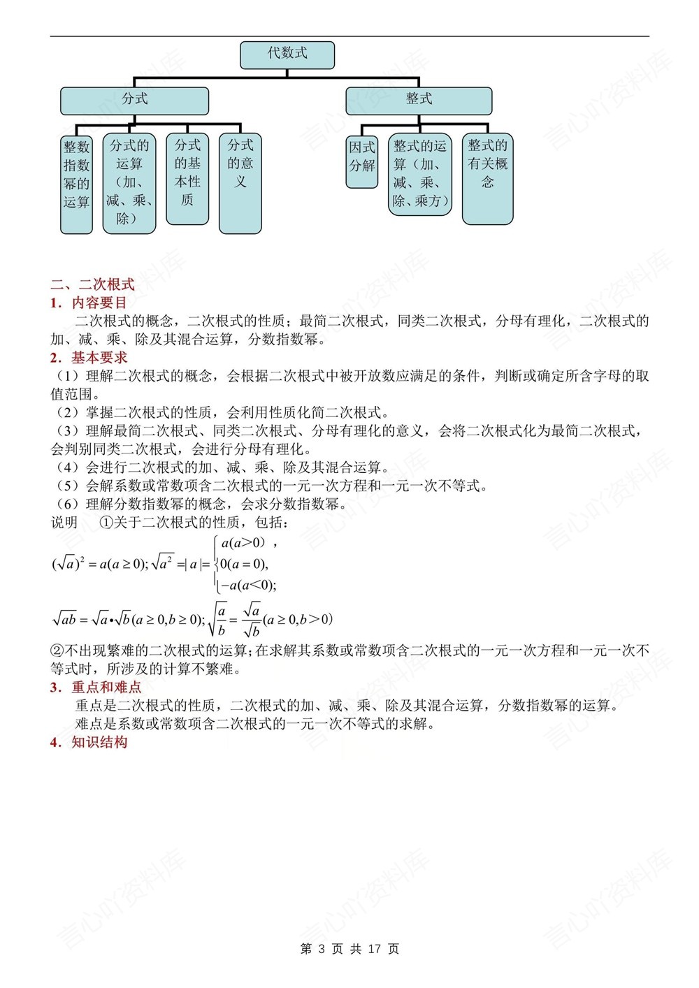 初中数学-中考复习沪科版章节同步知识点总结中考专项汇编插图初中数学3