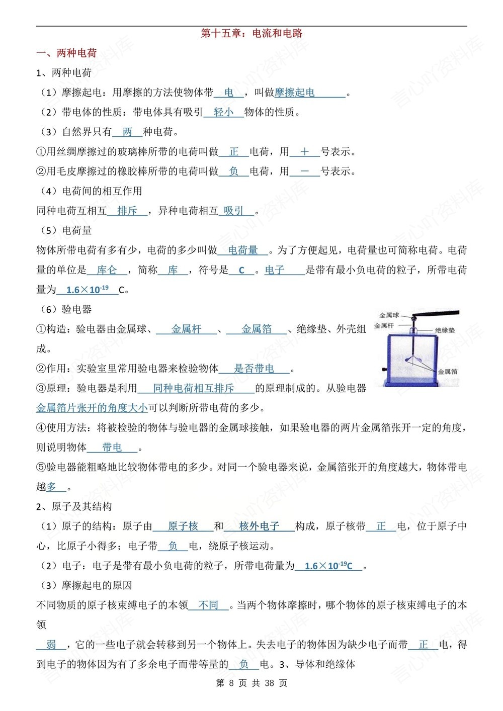 初中物理-九年级全人教版单元重点知识梳理新版初三上下册插图初中物理5
