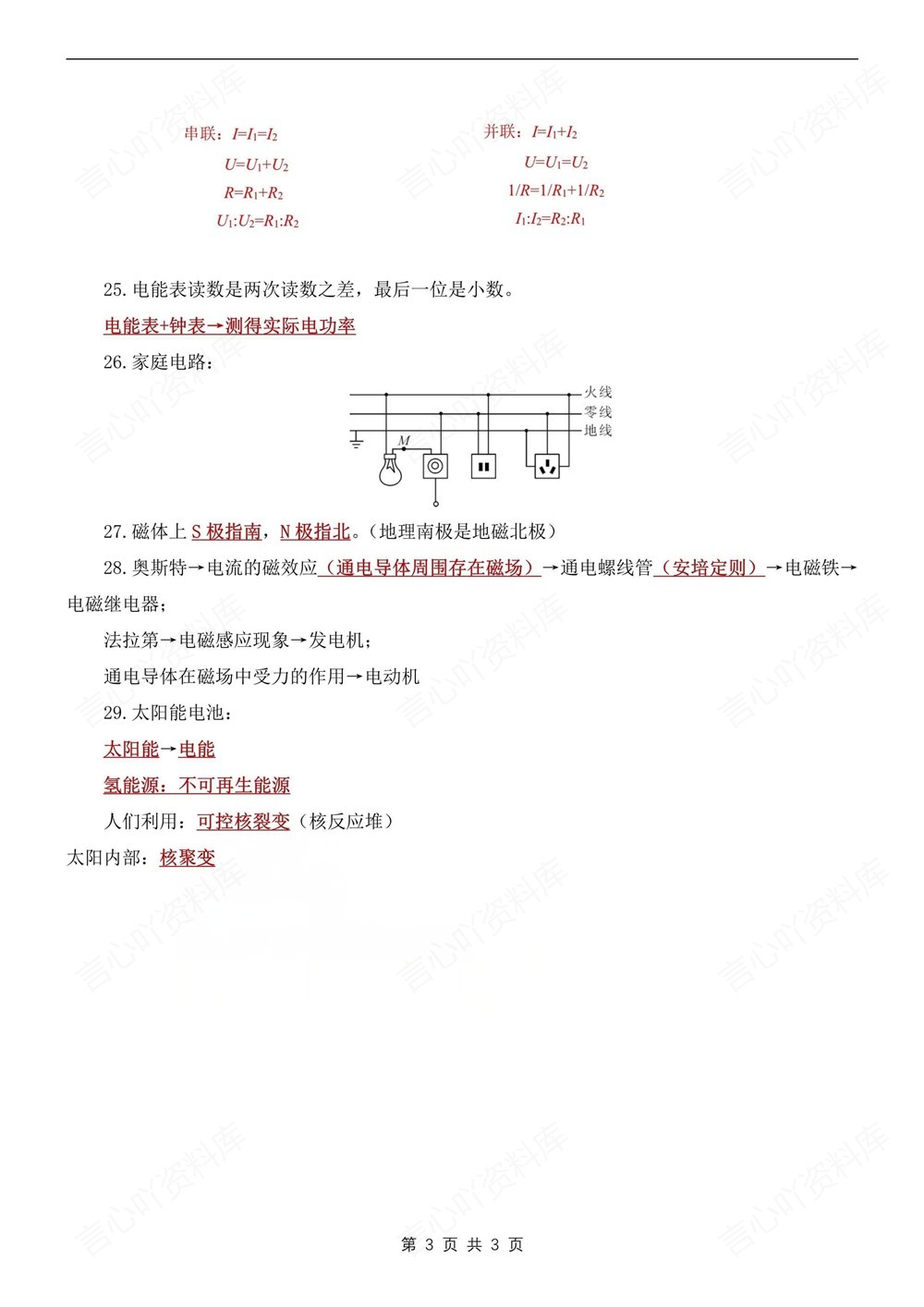 初中物理-中考专项声光热电-常考易错梳理插图初中物理3