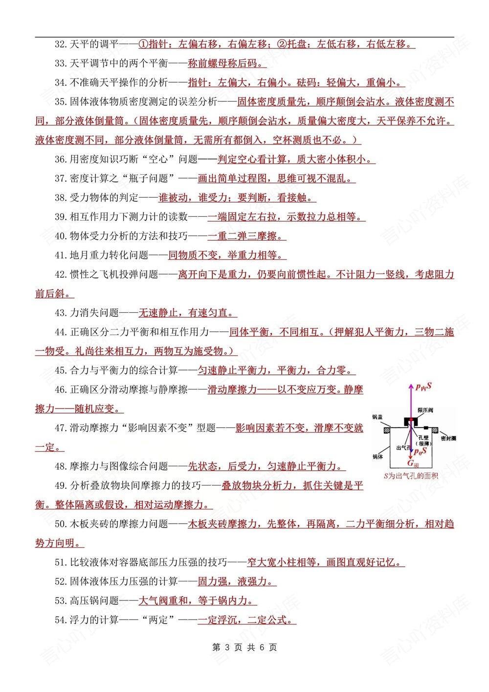 初中物理-中考复习105条重点知识考点汇总插图初中物理3