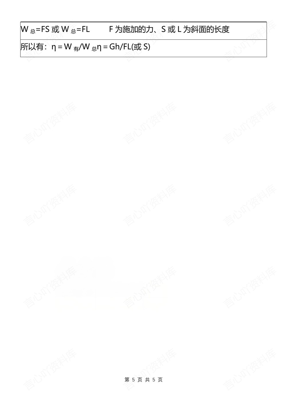 初中物理-八年级下人教版常用重点公式汇编新教材初二下册插图初中物理5