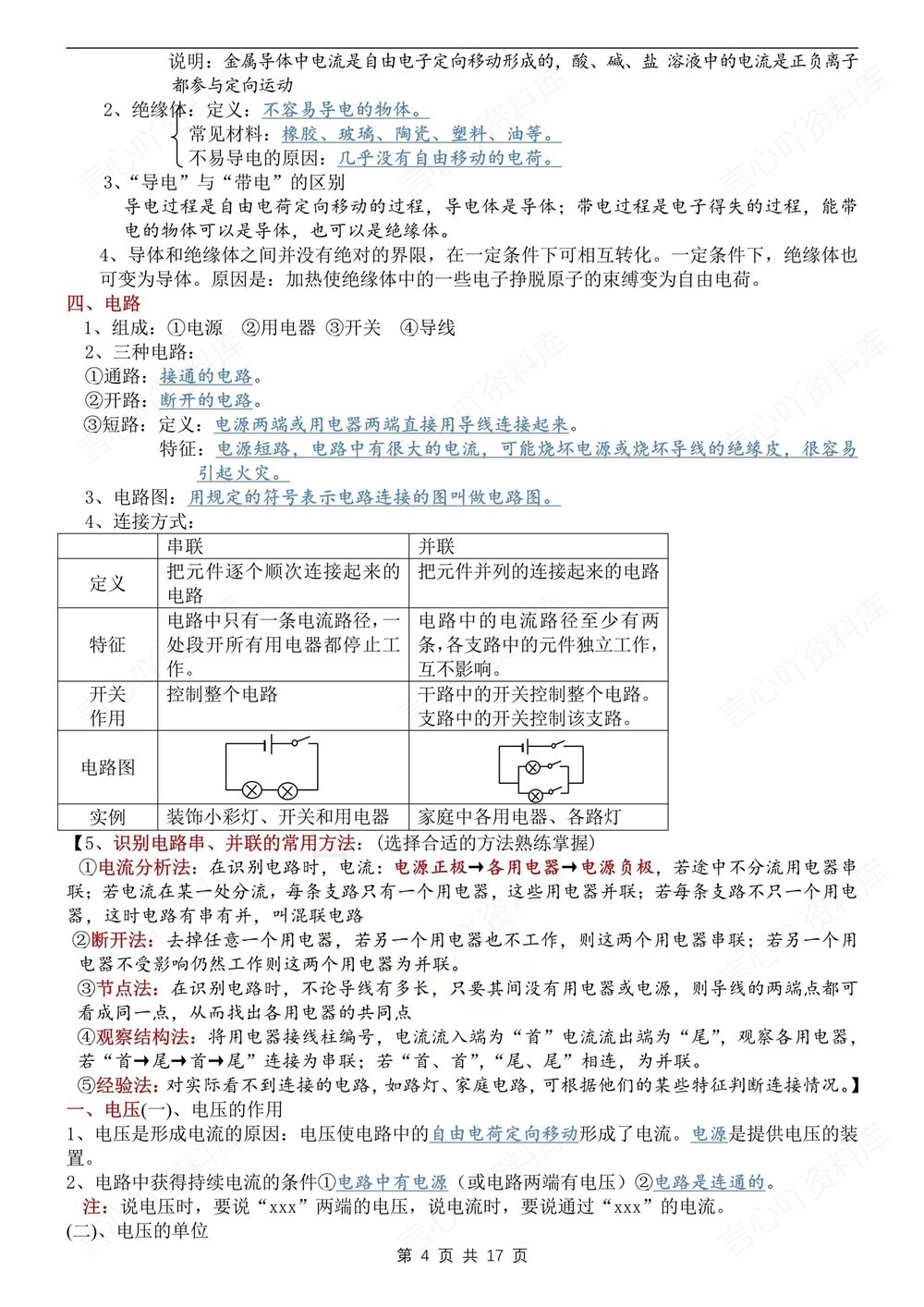 初中物理-九年级全沪粤版单元重点知识梳理新版初三上下册插图初中物理4