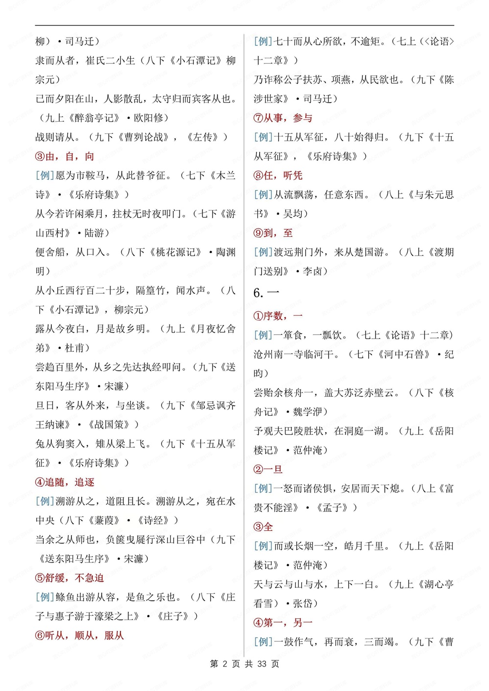 初中语文-新版中考124个常考重点实词虚词中考文言文专项梳理插图初中语文2