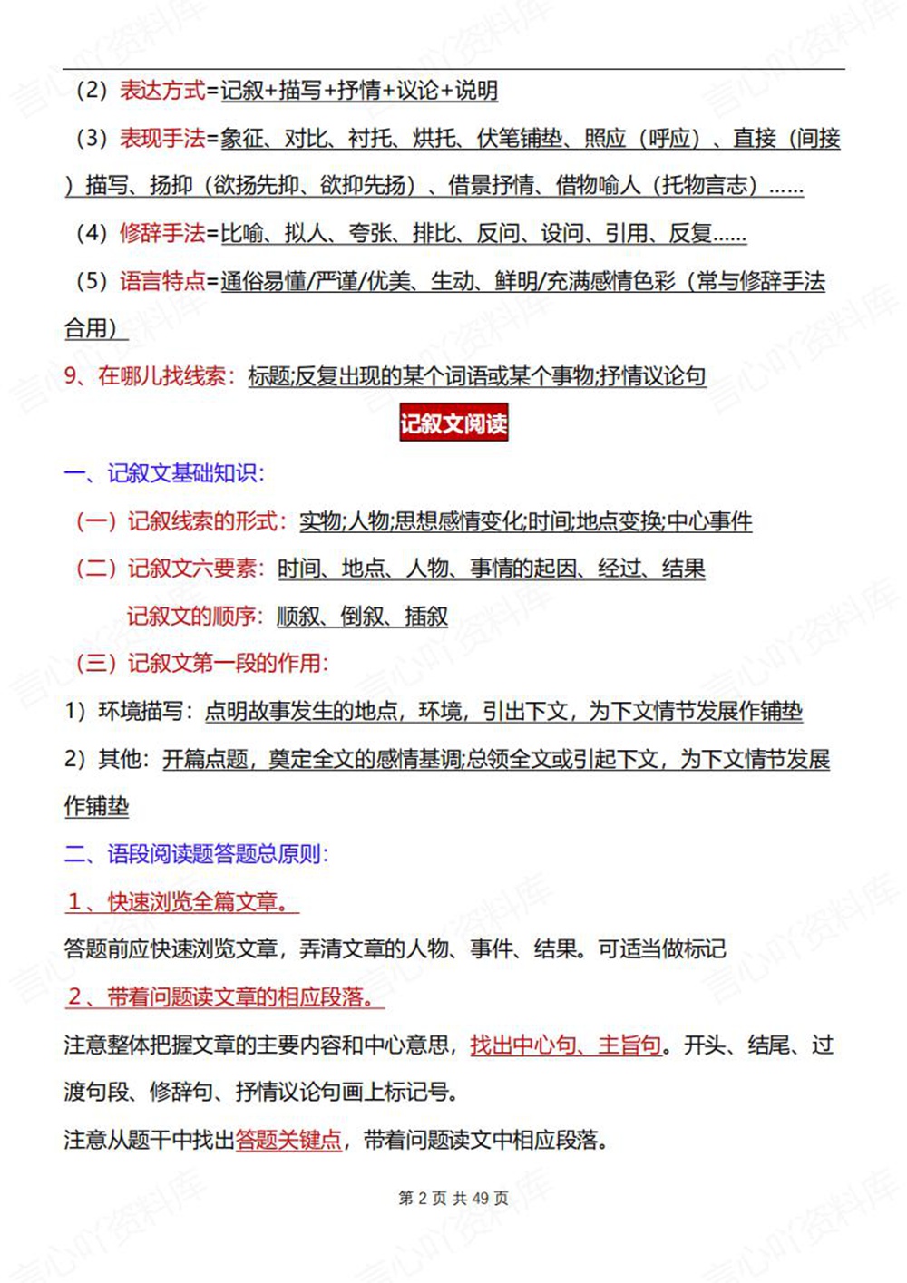初中语文-七年级下阅读理解技巧讲练新教材初一下册插图初中语文2