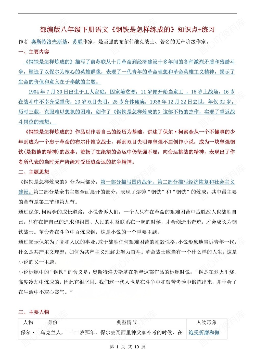 初中语文-八年级下钢铁是怎样炼成的新版初二下册插图初中语文1