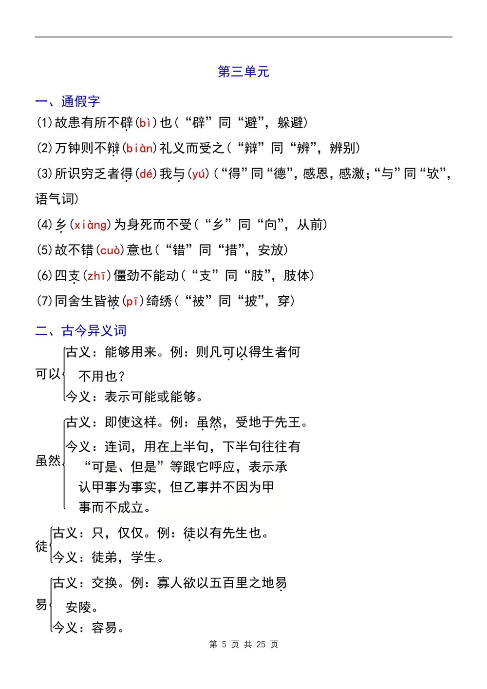 初中语文-九年级下单元知识总结梳理新版初三下册插图初中语文5