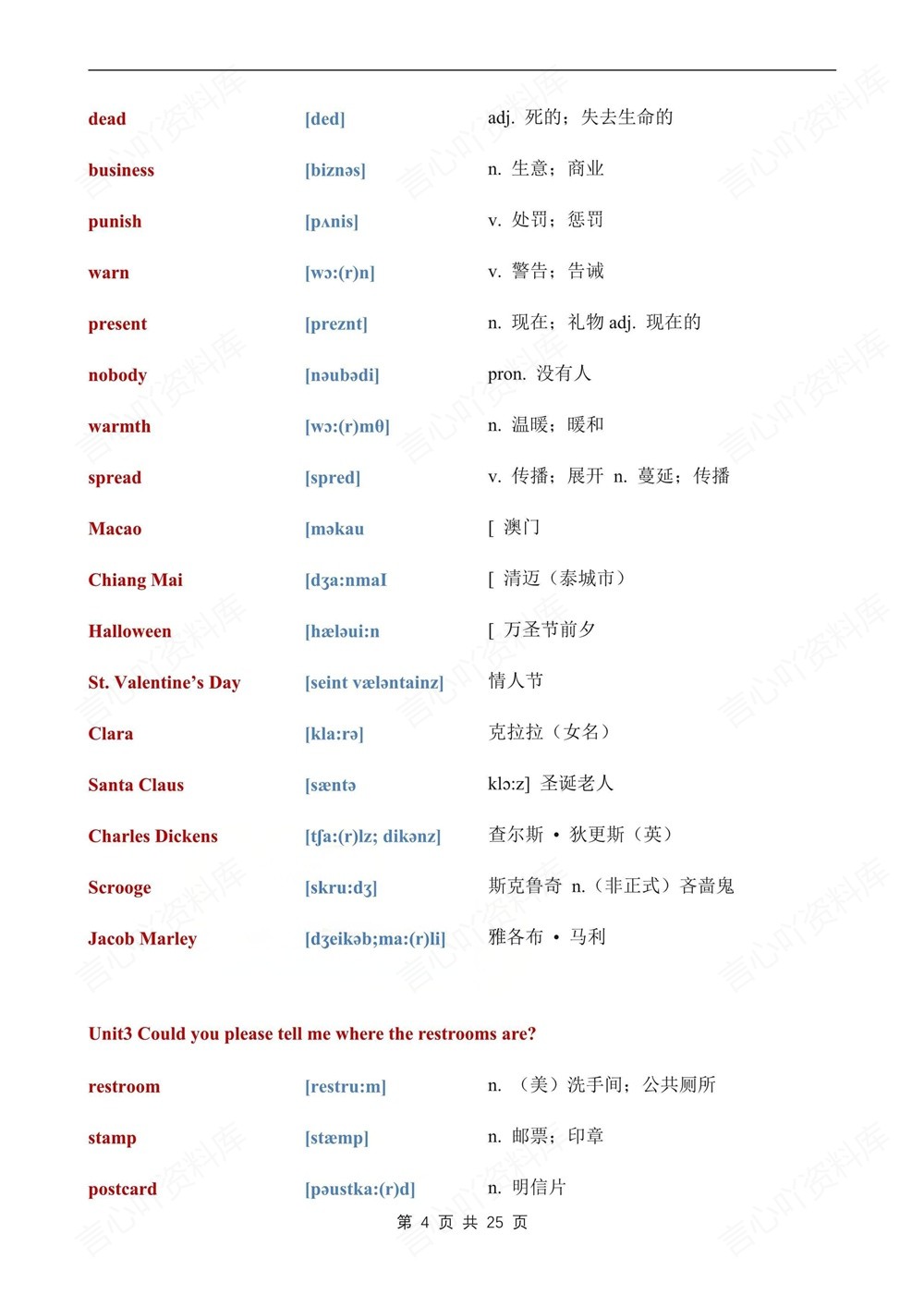 初中英语-九年级全人教版单元单词汇总梳理新版初三上下册插图初中英语4