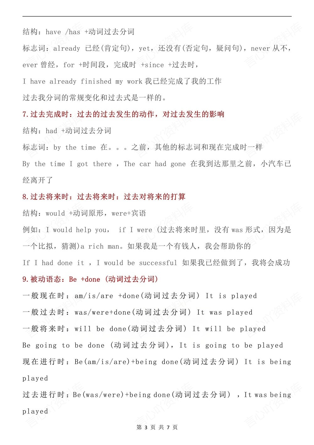 初中英语-九年级全人教版重点语法知识梳理新版初三上下册插图初中英语3