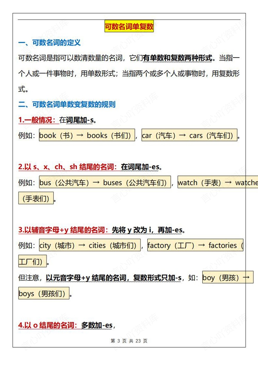 初中英语-七年级下人教版单元语法知识总结新教材初一下册插图初中英语3