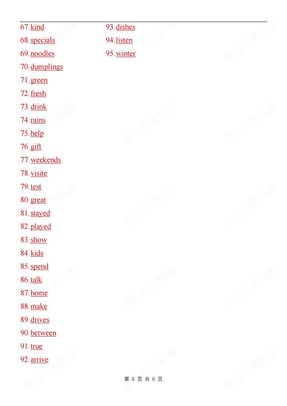 初中英语-七年级下人教版首字母填空汇编练习新教材初一下册插图初中英语6