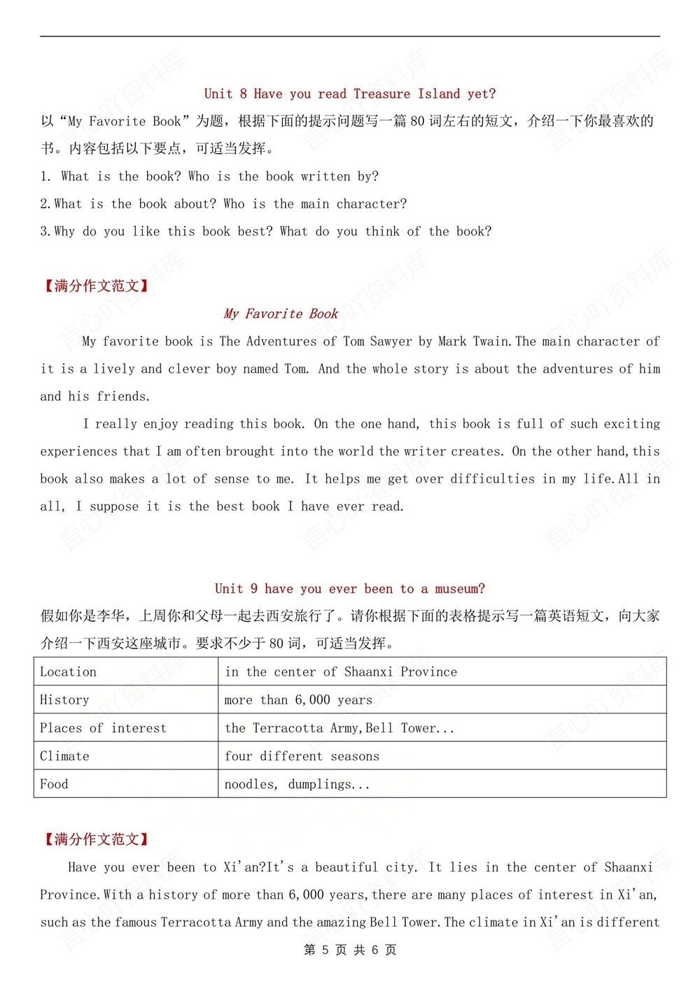 初中英语-八年级下人教版单元满分范文汇编新版初二下册插图初中英语5