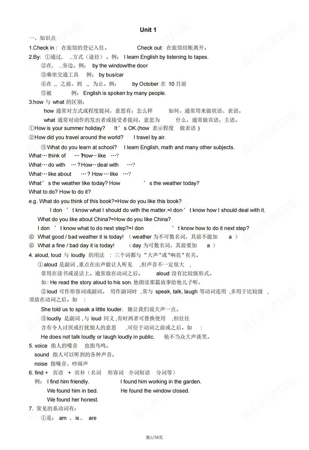 初中英语-九年级全沪教版短语句型重点梳理总结新版初三上下册插图初中英语1