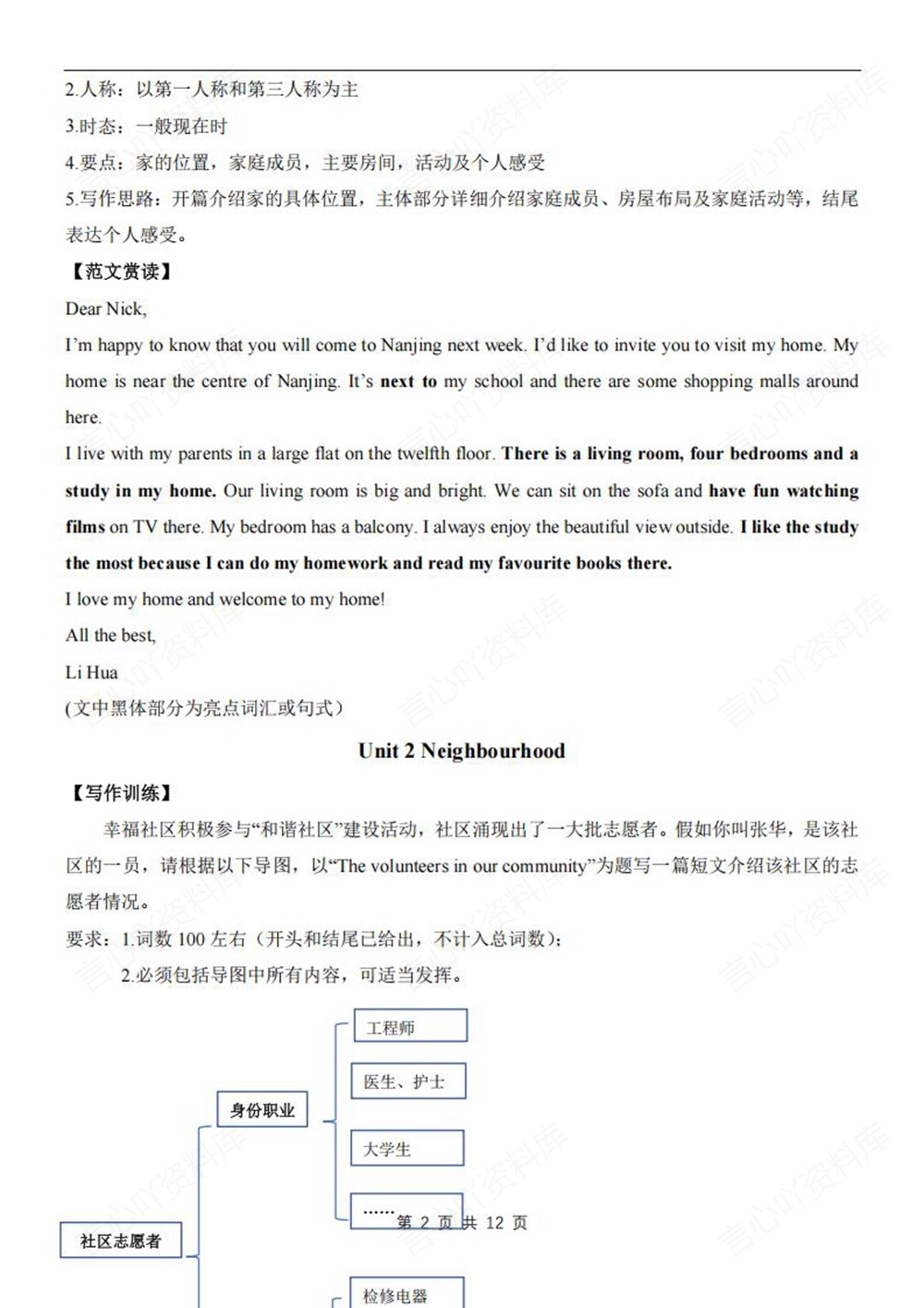 初中英语-七年级下译林版期末满分作文练习新教材初一下册插图初中英语2